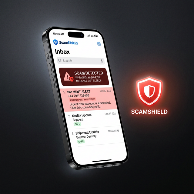 ScamShield App Mockup